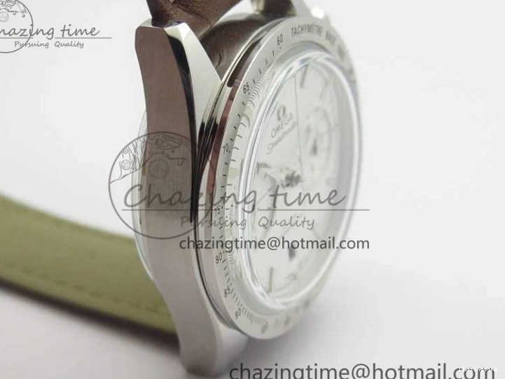 0429 Speedmaster ’57 Co-Axial OMF 1:1 Best Edition White Dial Silver Markers A9300 (Free Leather Strap) Efficient 8133